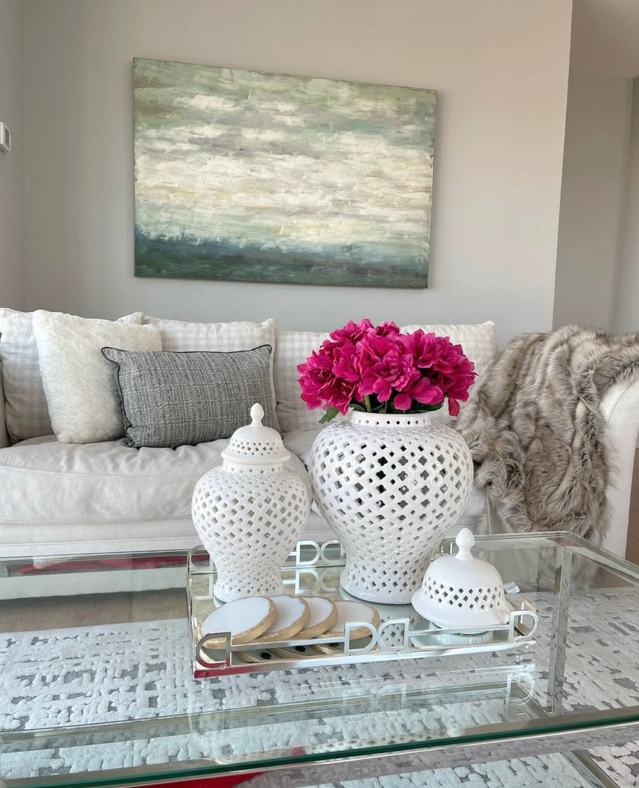 Square Double D Mirror Tray