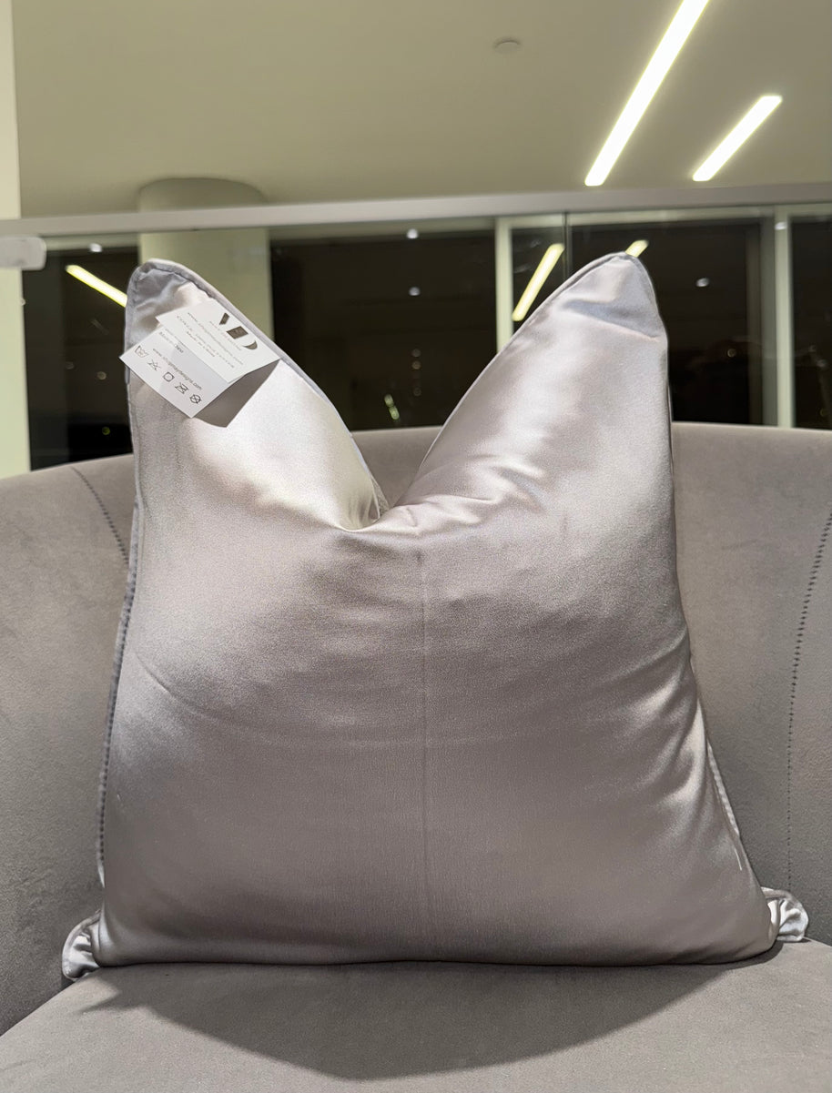 Gray Abstract Throw Pillow