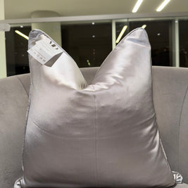 Gray Abstract Throw Pillow