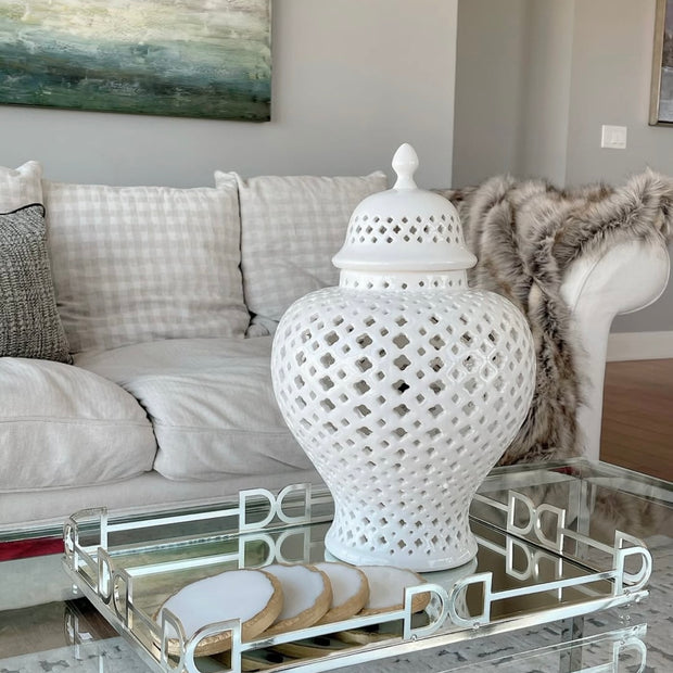 Square Double D Mirror Tray