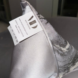 Gray Abstract Throw Pillow