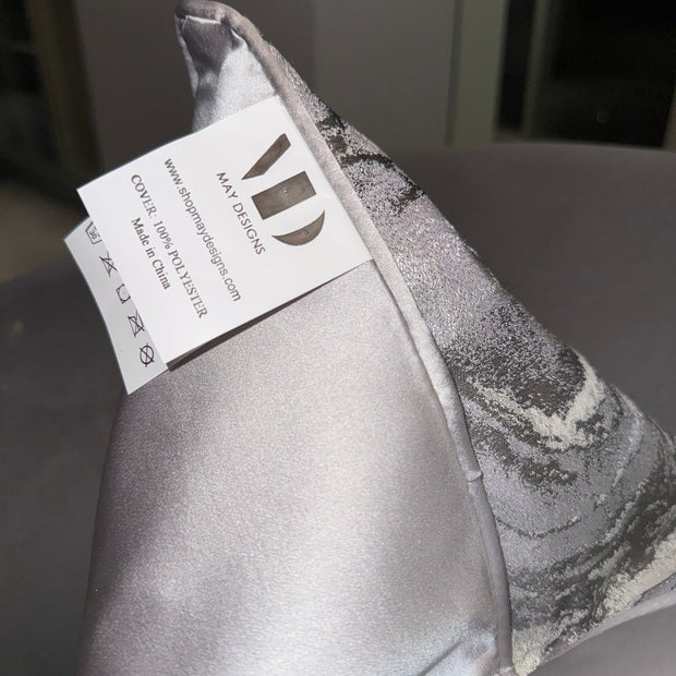 Gray Abstract Throw Pillow