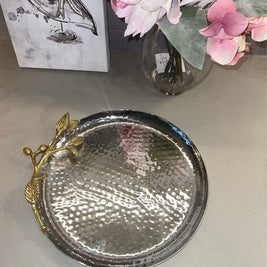 Hammered Leaf Tray