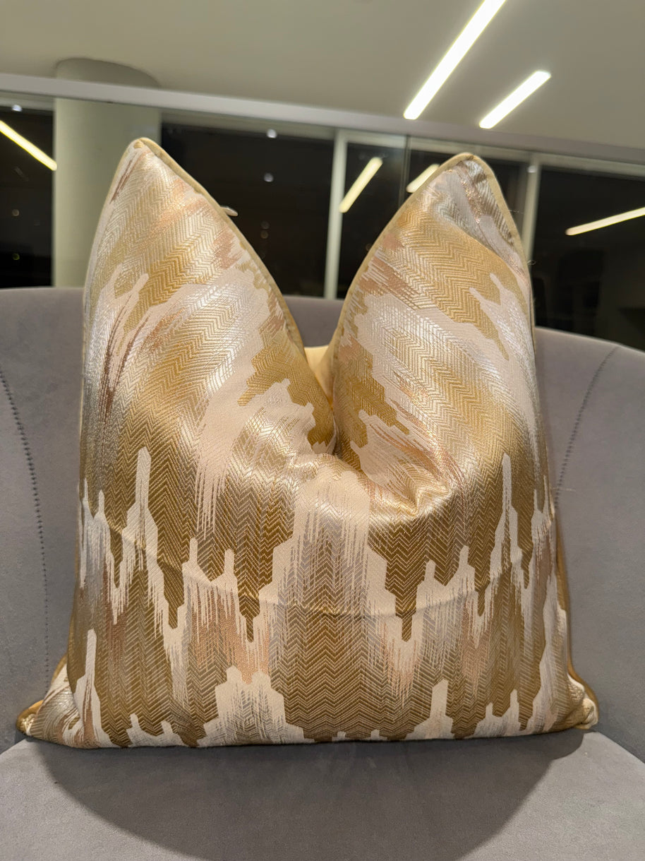Gold Coaster Throw Pillow