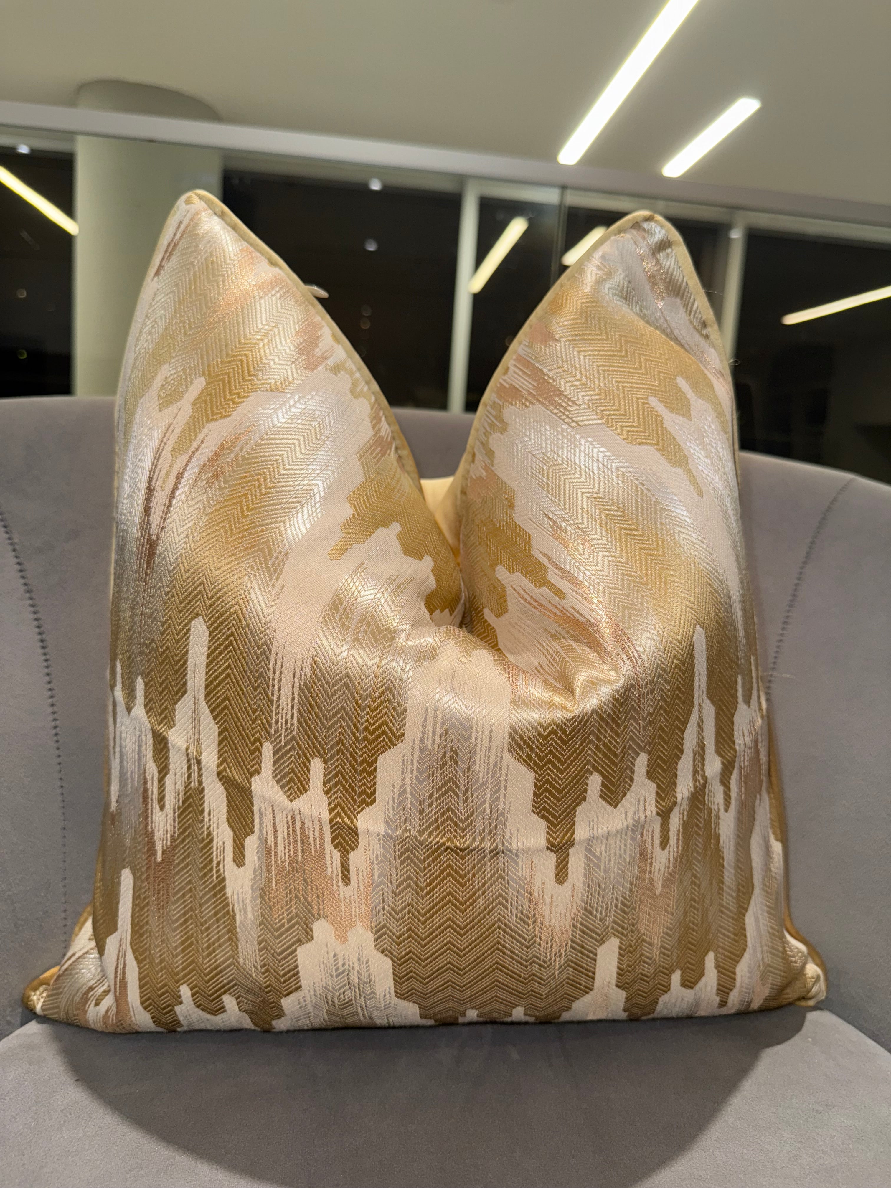 Gold Coaster Throw Pillow