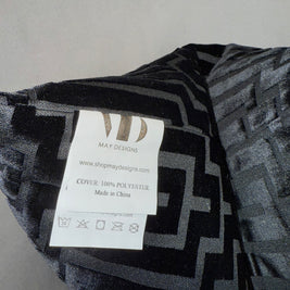 Black Velvet Throw Pillow