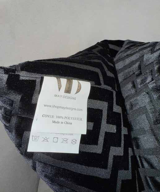 Black Velvet Throw Pillow