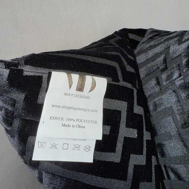Black Velvet Throw Pillow
