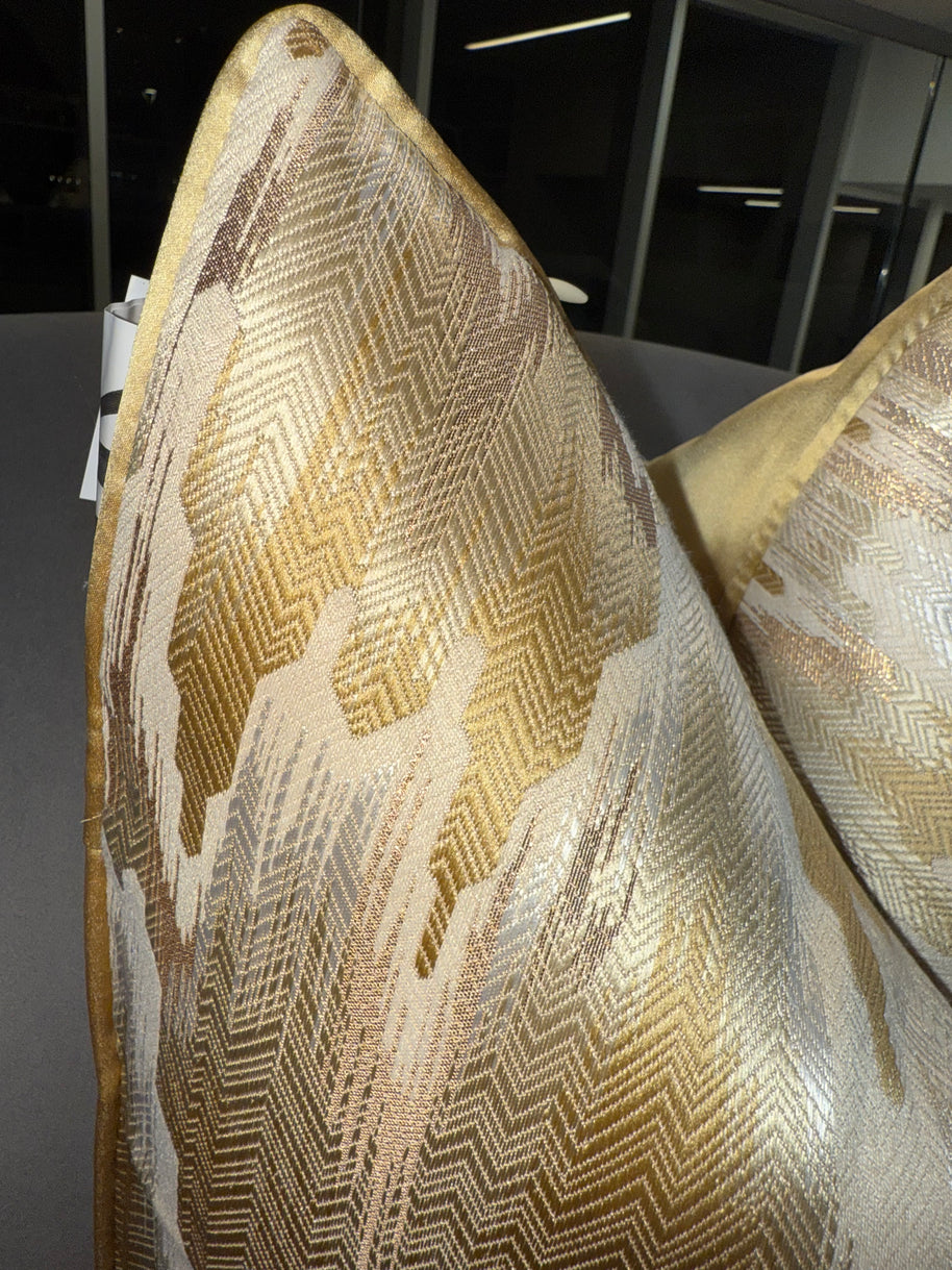 Gold Coaster Throw Pillow
