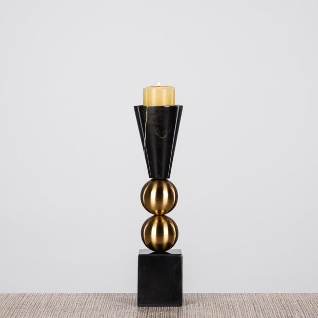 Black Marble Duo Candle Holder