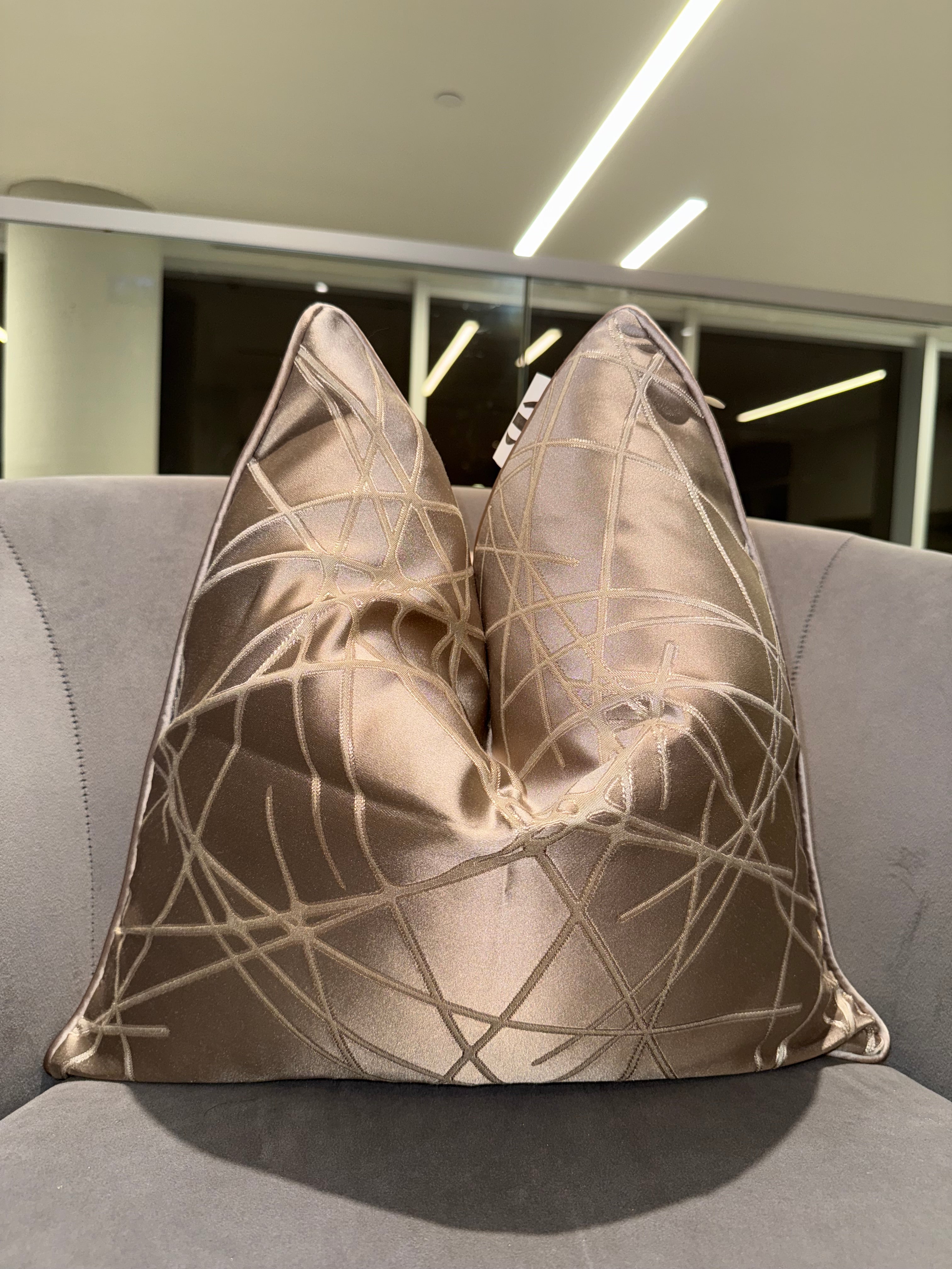 Criss Cross Stripes Throw Pillow