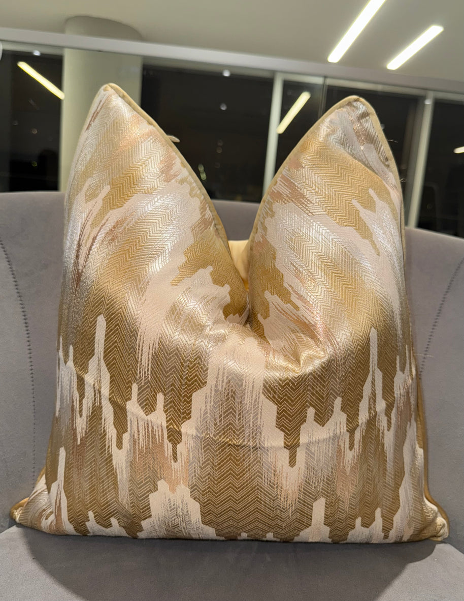 Gold Coaster Throw Pillow