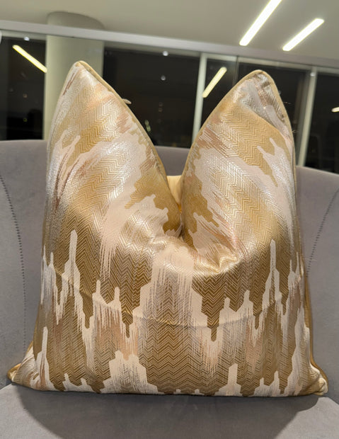 Gold Coaster Throw Pillow