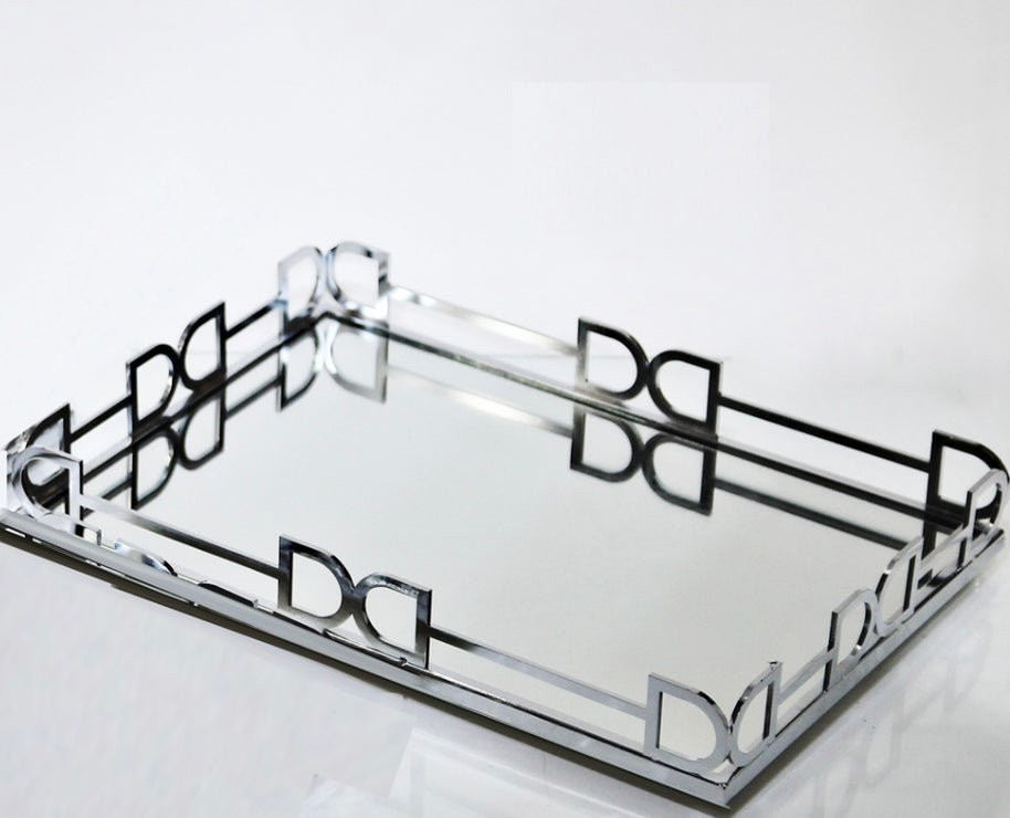 Square Double D Mirror Tray