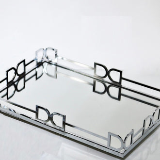 Square Double D Mirror Tray