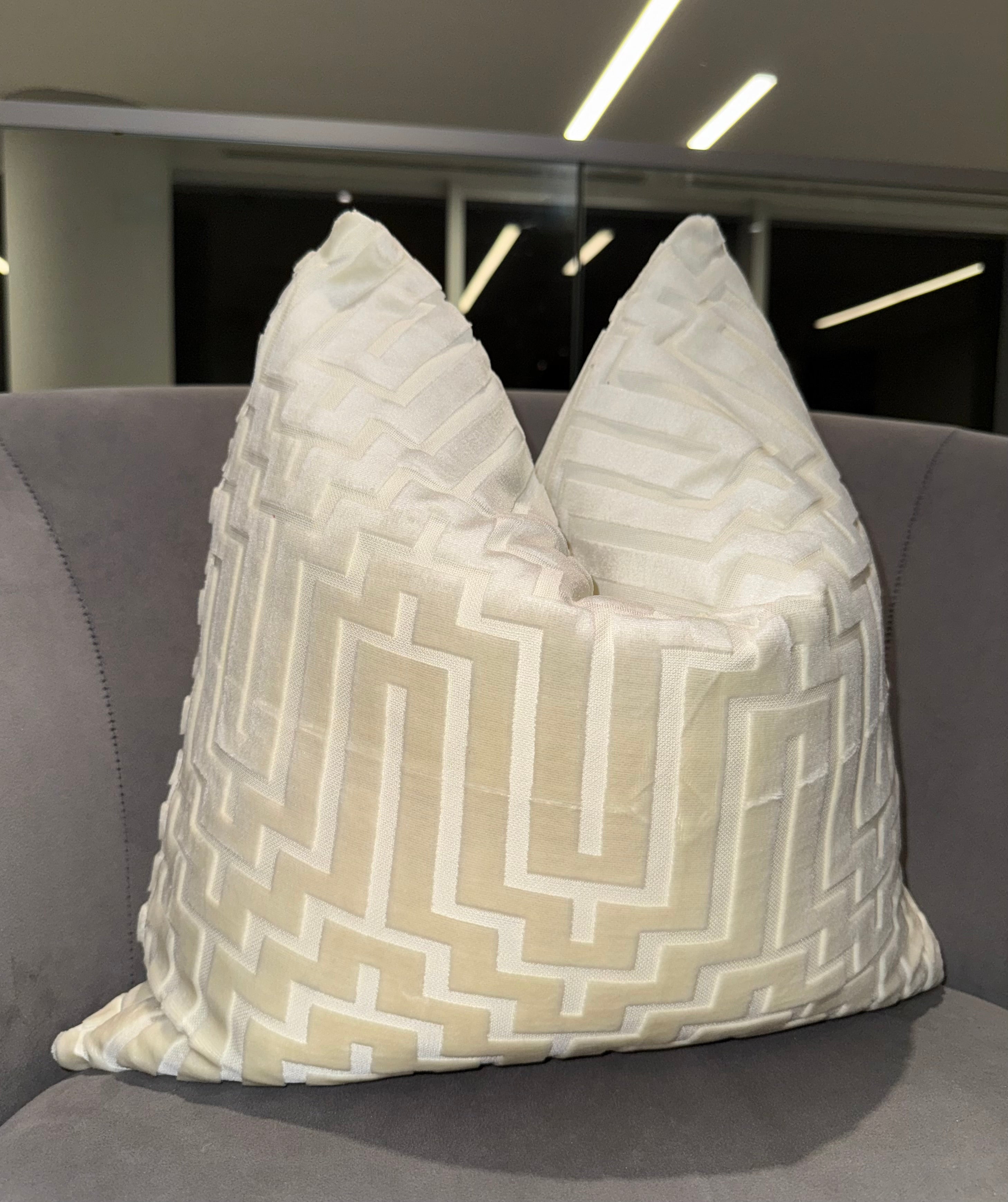 Eugene Cream Velvet Pillow