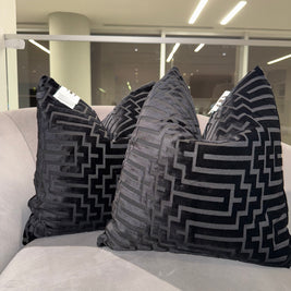 Black Velvet Throw Pillow