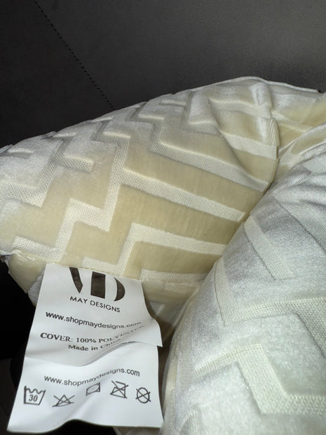 Eugene Cream Velvet Pillow