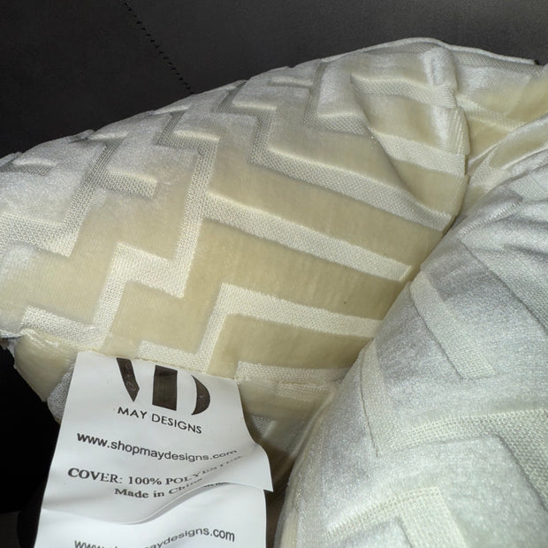Eugene Cream Velvet Pillow