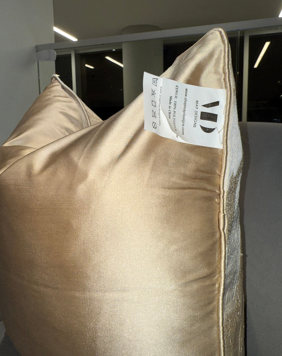Narnia Champagne Gold Throw Pillow
