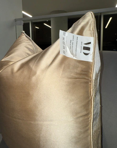 Narnia Champagne Gold Throw Pillow