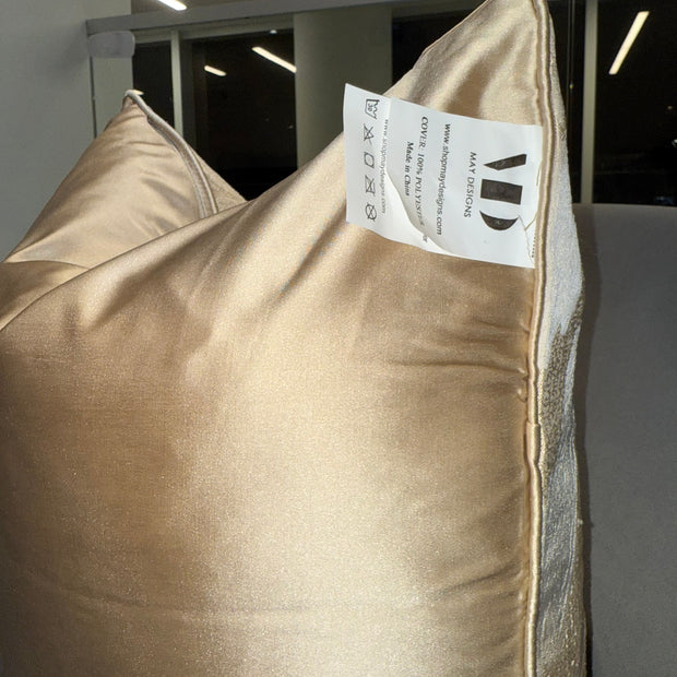 Narnia Champagne Gold Throw Pillow