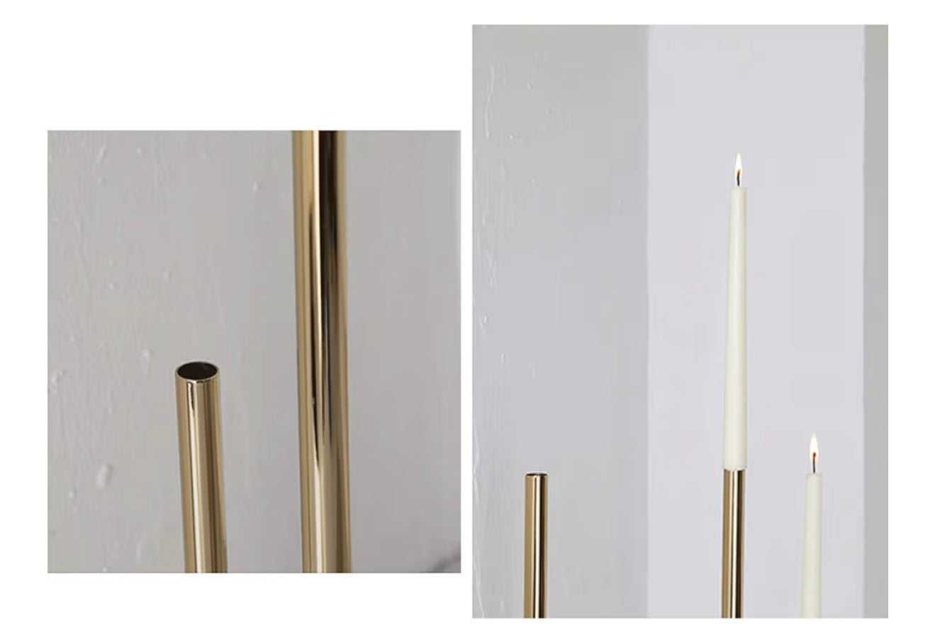 Gold Curve Timsa Candle Holder