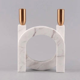 Curved Marble Candle Holder