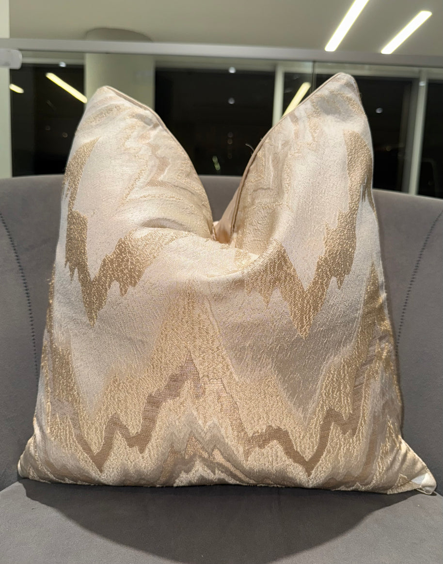 Narnia Champagne Gold Throw Pillow
