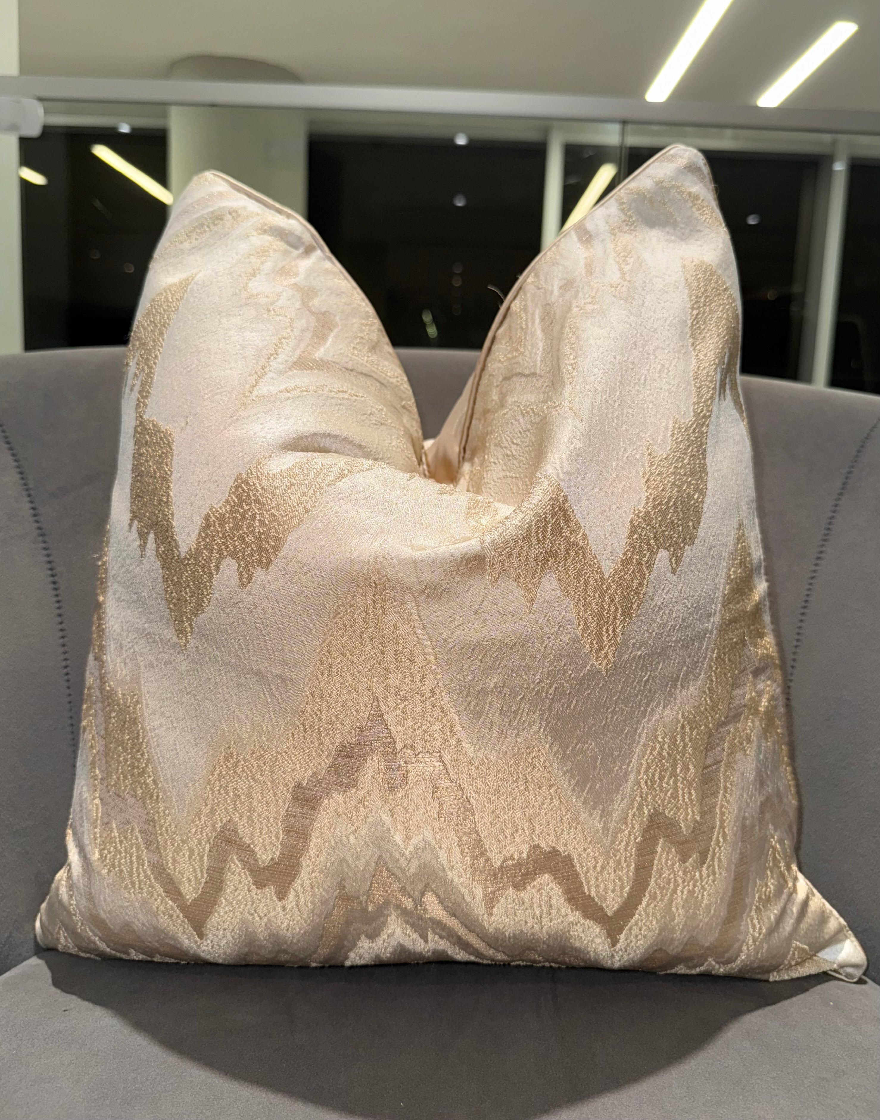 Narnia Champagne Gold Throw Pillow