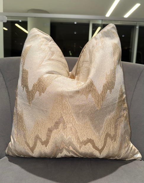 Narnia Champagne Gold Throw Pillow