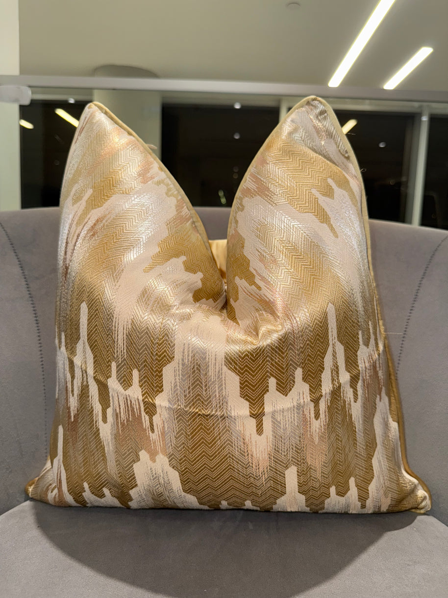 Gold Coaster Throw Pillow