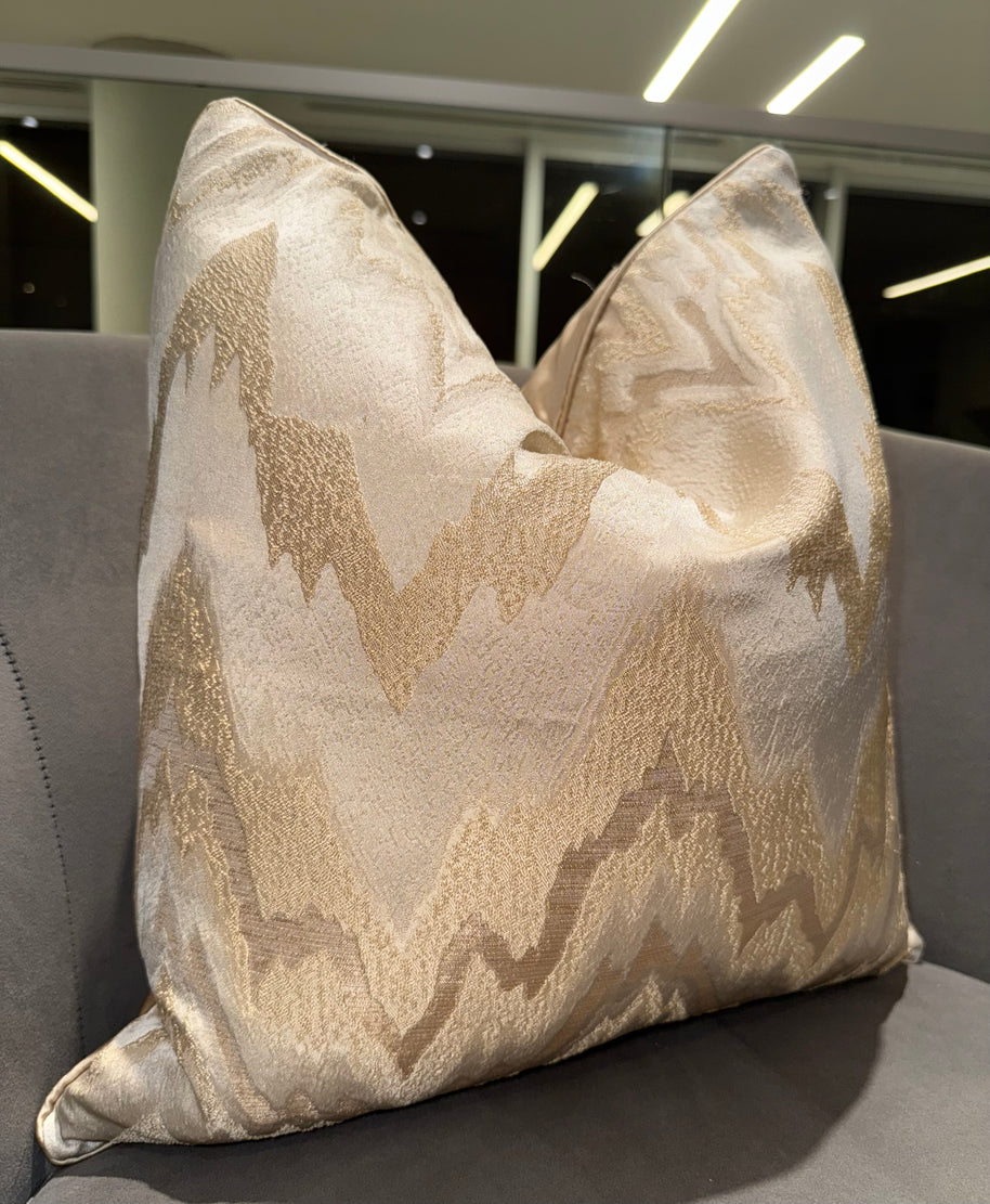 Narnia Champagne Gold Throw Pillow