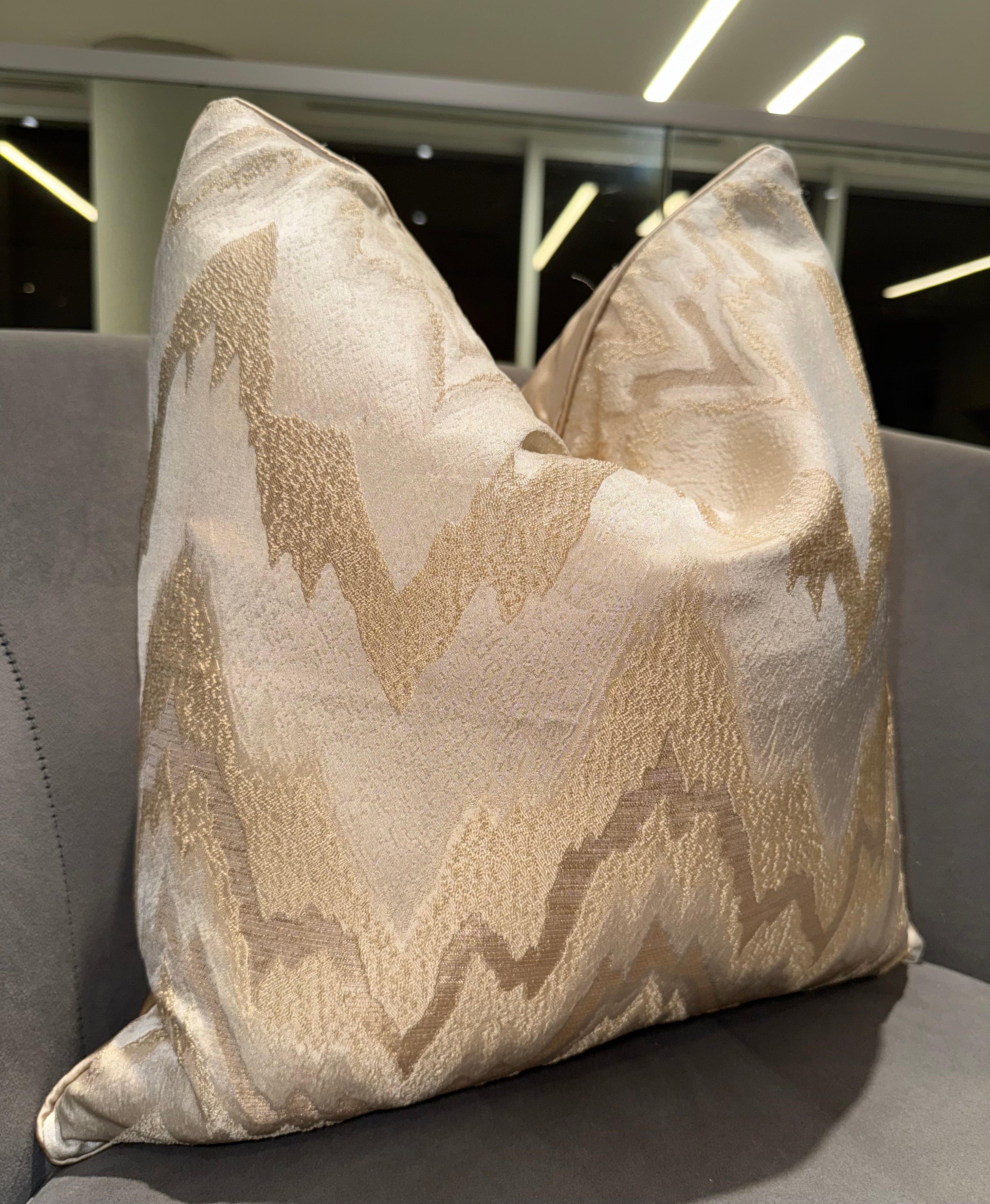 Narnia Champagne Gold Throw Pillow