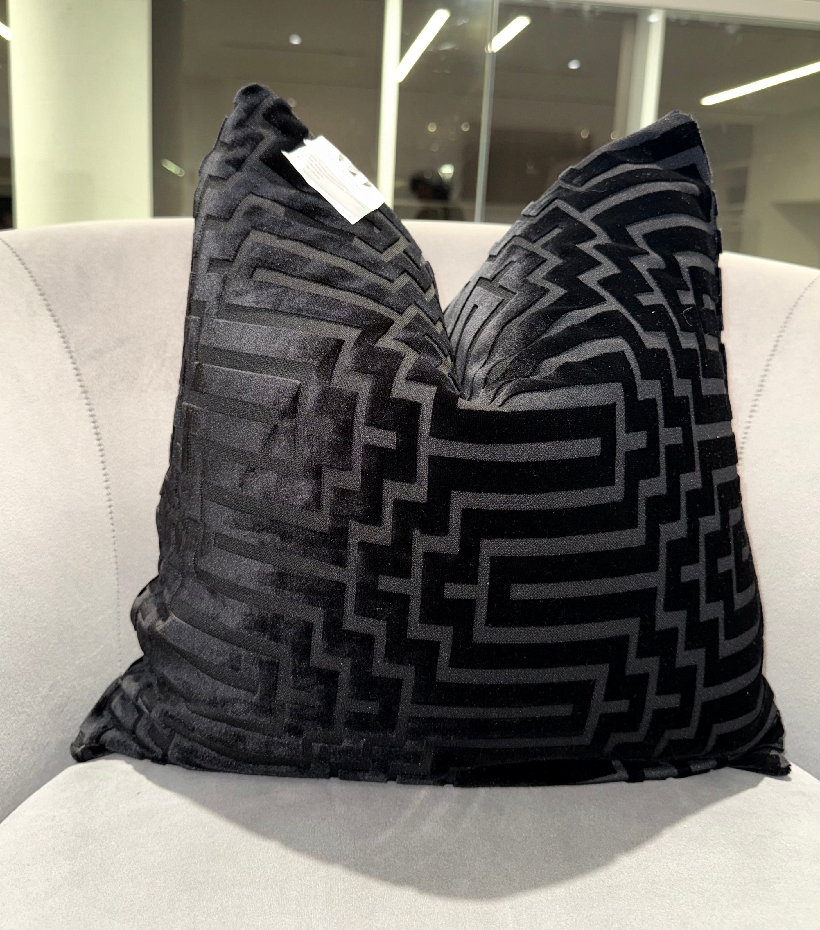 Black Velvet Throw Pillow