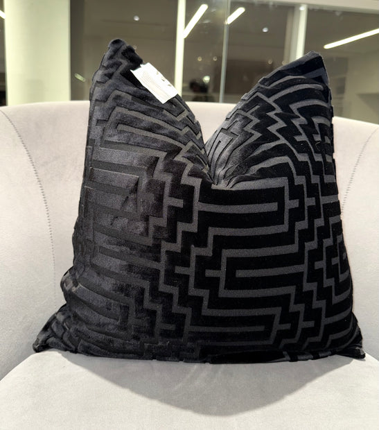 Black Velvet Throw Pillow