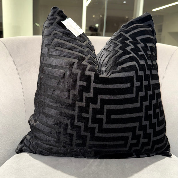 Black Velvet Throw Pillow