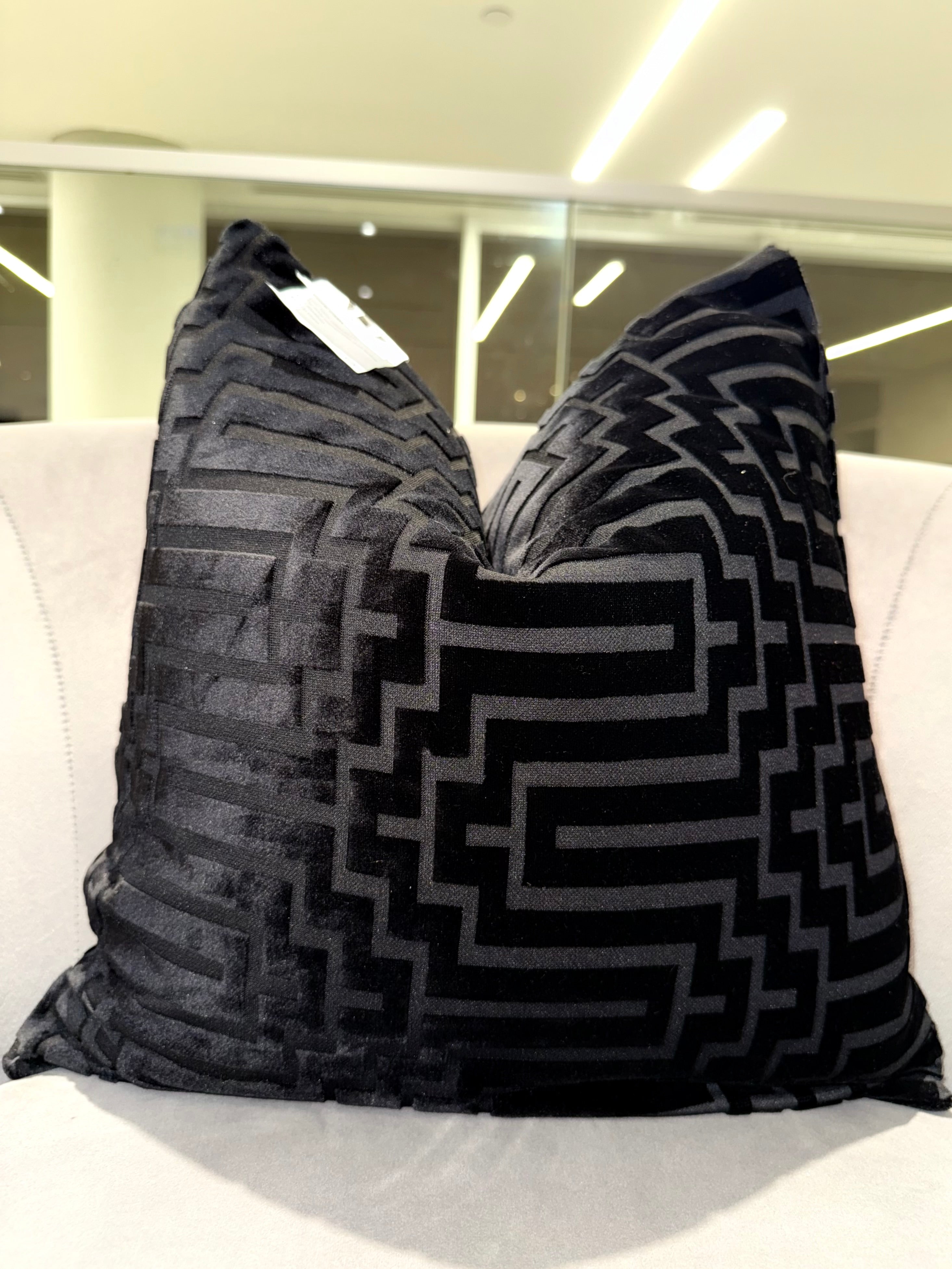 Black Velvet Throw Pillow