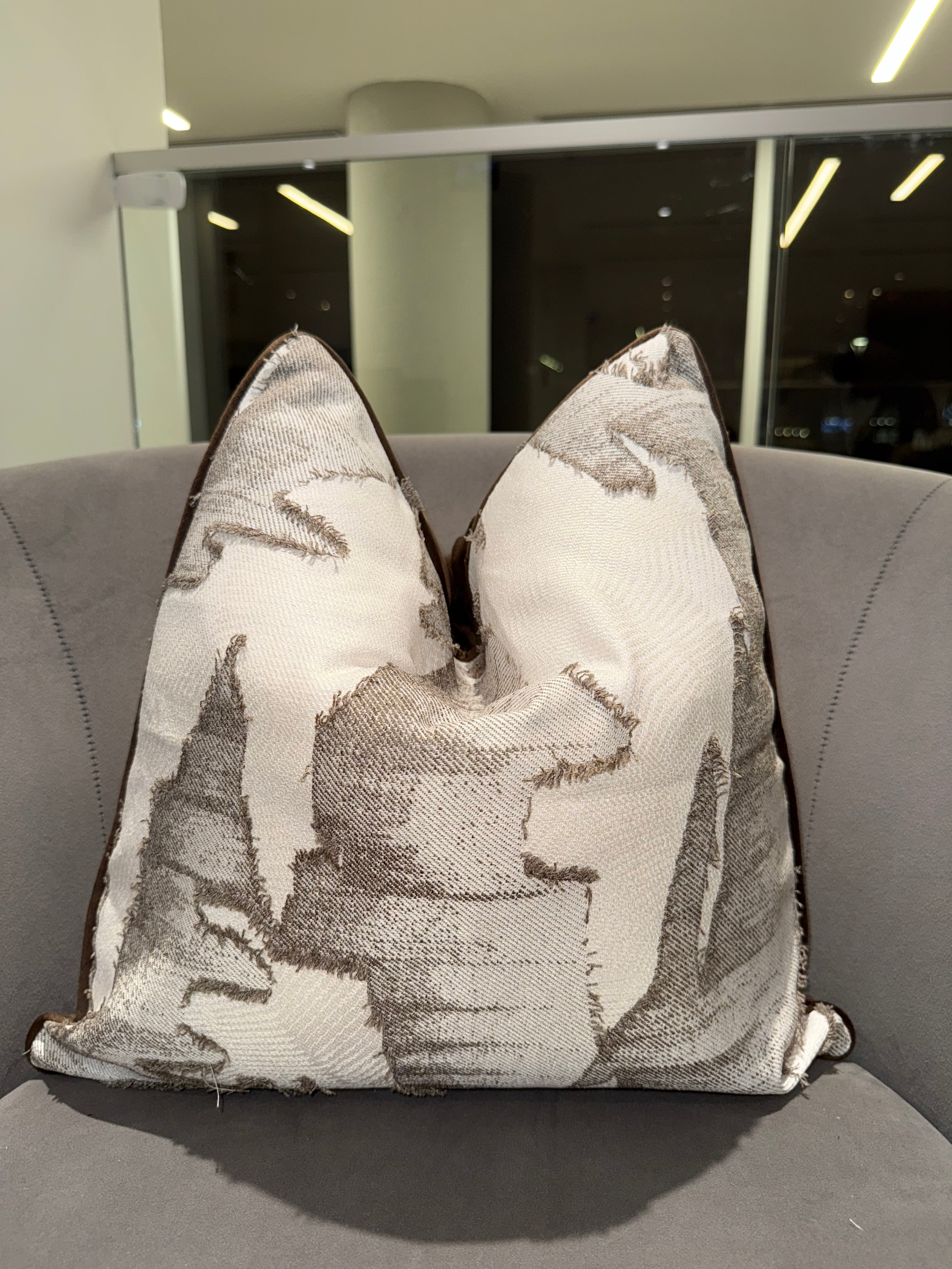 Abstract Textured Throw Pillow