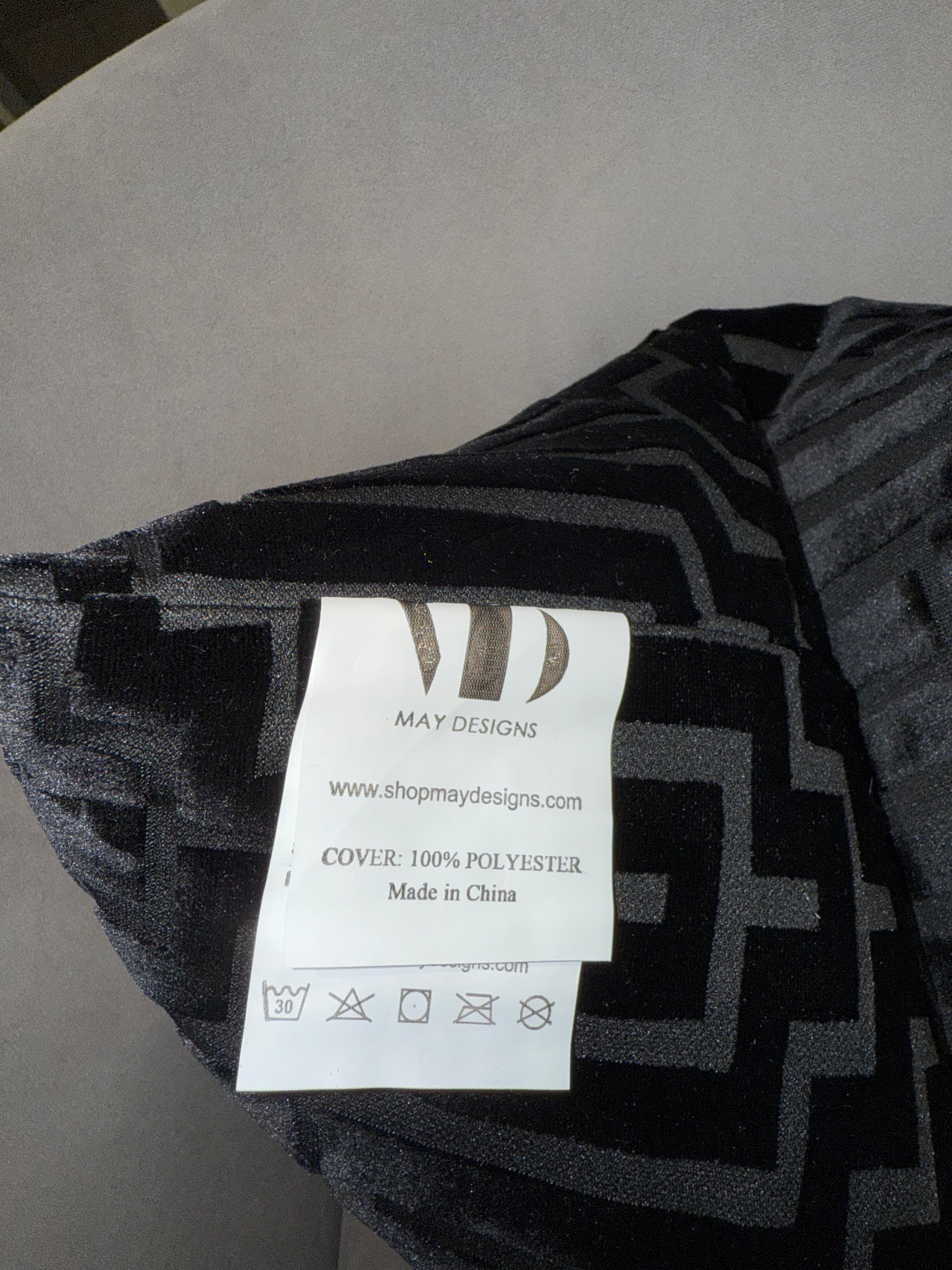 Black Velvet Throw Pillow