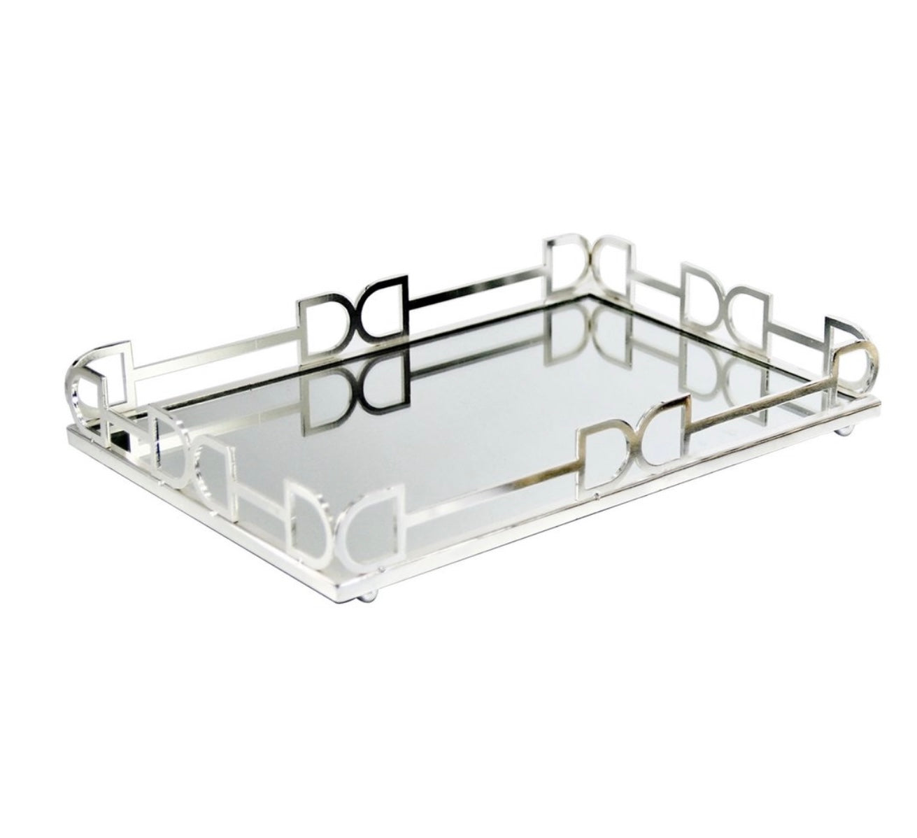 Square Double D Mirror Tray