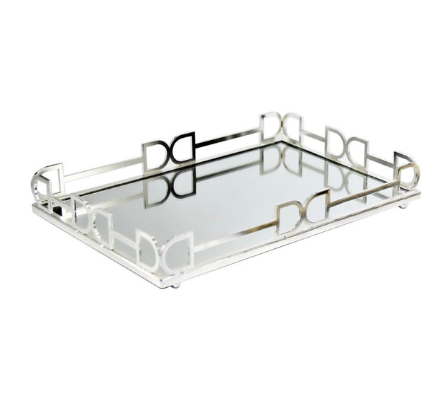Square Double D Mirror Tray