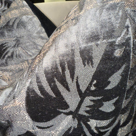 Monstera Leaf Velvet Throw Pillow