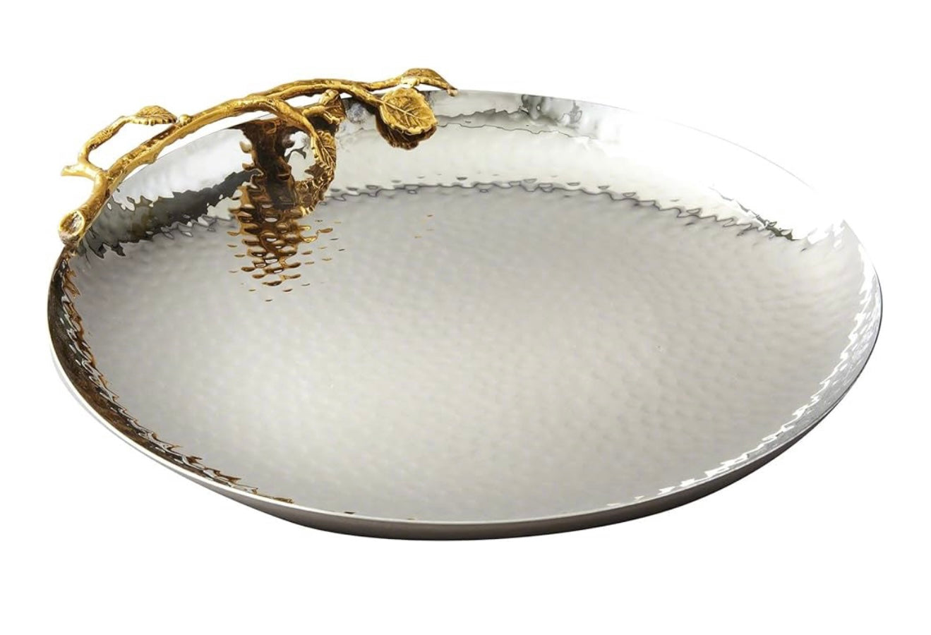 Hammered Leaf Tray