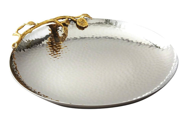 Hammered Leaf Tray