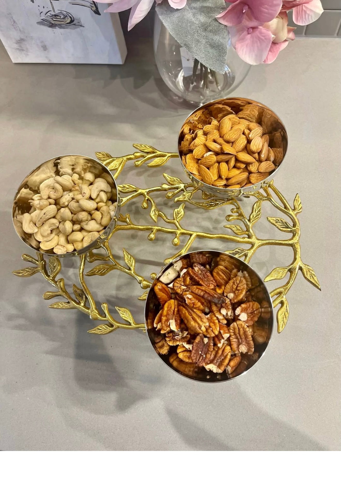 Olive Branch Triple Bowl