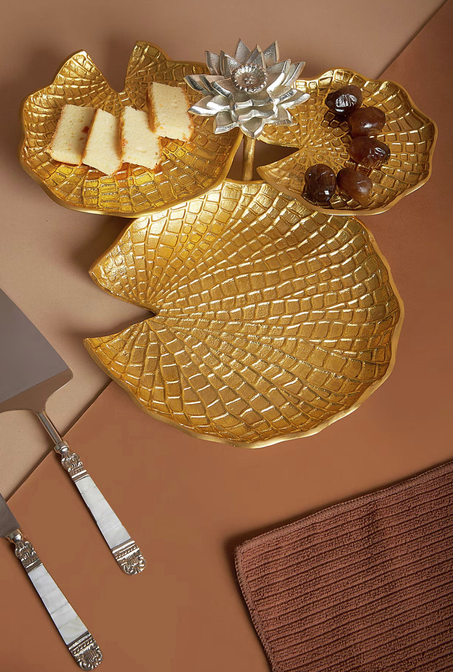 Blooming Lotus Leaf Platter