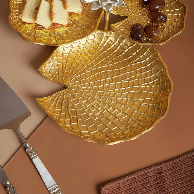 Blooming Lotus Leaf Platter