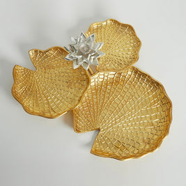 Blooming Lotus Leaf Platter