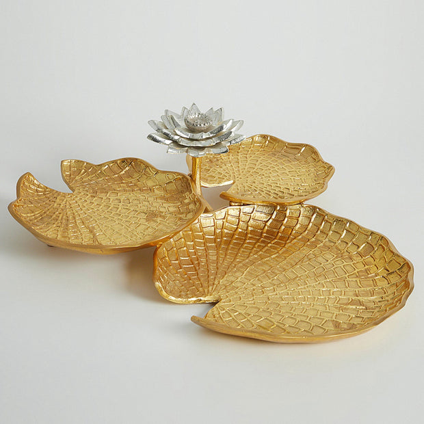 Blooming Lotus Leaf Platter